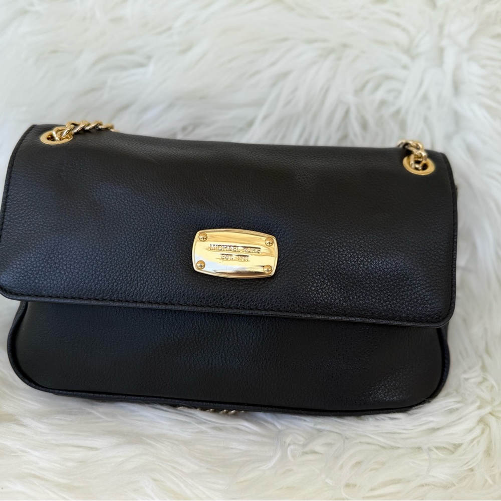 Michael Kors Black Leather Shoulder Bag